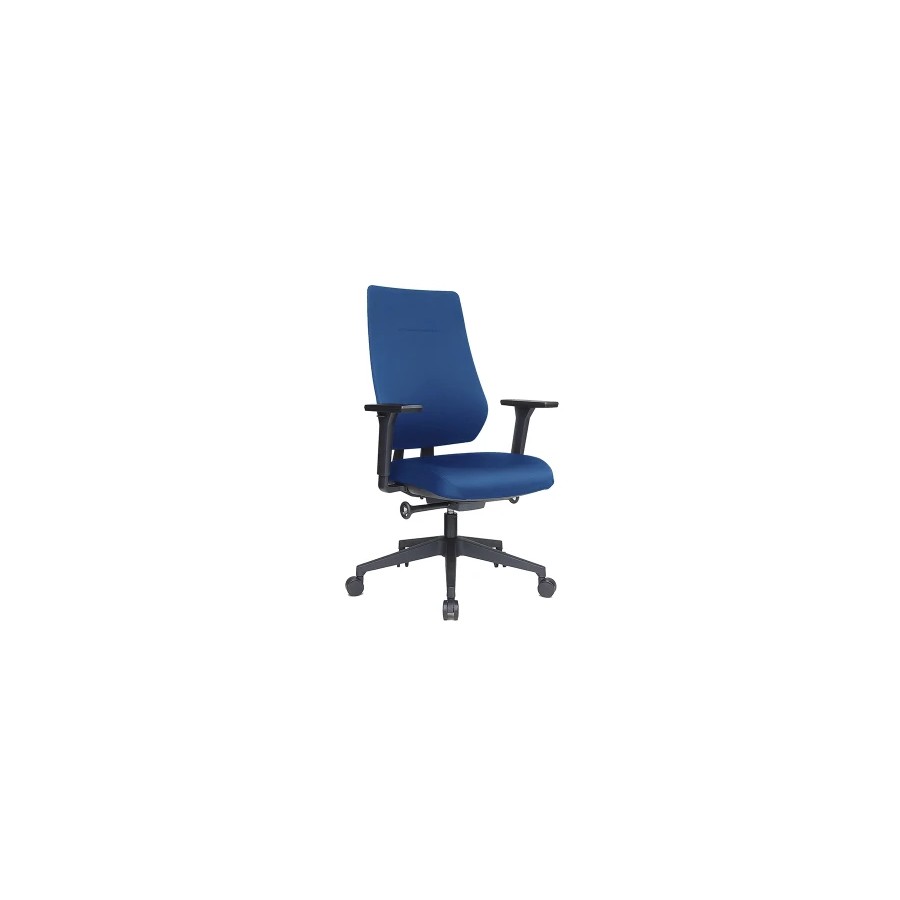 15006-SILLA DE OFICINA SINCRO CON AJUSTE ADAPTATIVO DEL RESPALDO. COLOR AZUL/NEGRO ROCADA 934-3