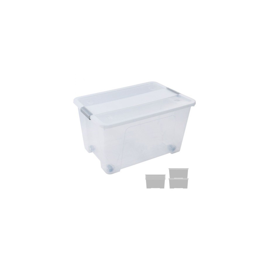 15023-CAJA DE ALMACENAJE CON TAPA Y RUEDAS 52 LITROS 40X57X32CM PP TRANSPARENTE ARCHIVO 2000 CP1482052 CS TP 15023-CAJA DE ALMACENAJE CON TAPA Y RUEDAS 52 LITROS 40X57X32CM PP TRANSPARENTE ARCHIVO 2000 CP1482052 CS TP