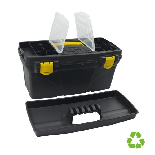 15028-CAJA SOSTENIBLE PARA HERRAMIENTAS 19X39X18CM PP NEGRO ARCHIVO 2000 CP14901139 NE