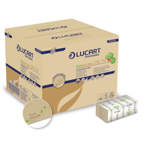 15030-CAJA 6000 SERVILLETAS INTERPLEGADAS ECONATURAL L-ONE INTERFOLD LUCART CE662