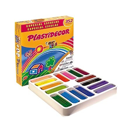 1506-ESTUCHE 352 CERAS DE COLOR CON 16 COLORES DIFERENTES NO ENSUCIAN PLASTIDECOR 8417191
