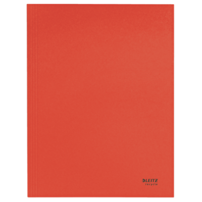 CARPETA CARTON 3 SOLAPAS A4 RECYCLE 100 ROJO LEITZ 39060025