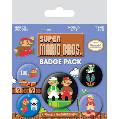 JUEGO DE CHAPAS SUPER MARIO RETRO PYRAMID BP80442