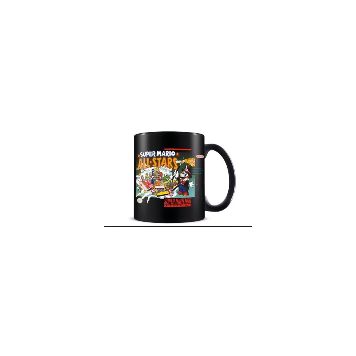 TAZA DESAYUNO COLOR SUPER MARIO ALL STARS PYRAMID MGB26389