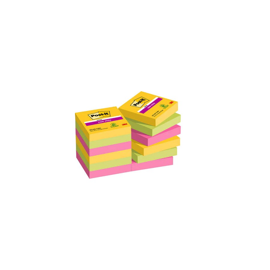 15521-PACK 12 BLOCS 90 HOJAS NOTAS ADHESIVAS 47,6X47,6MM SUPER STICKY COLECCION CARNIVAL CAJA CARTON 622-12SS-CARN POST- 15521-PACK 12 BLOCS 90 HOJAS NOTAS ADHESIVAS 47,6X47,6MM SUPER STICKY COLECCION CARNIVAL CAJA CARTON 622-12SS-CARN POST-
