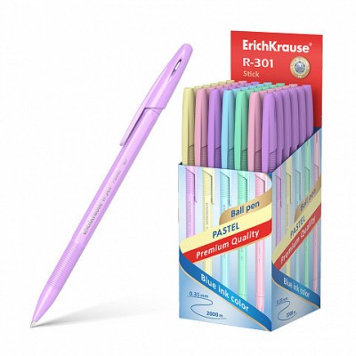 BOLiGRAFO DE BOLA R 301 PASTEL STICK 07 COLOR DE LA TINTA AZUL ERICH KRAUSE 55387