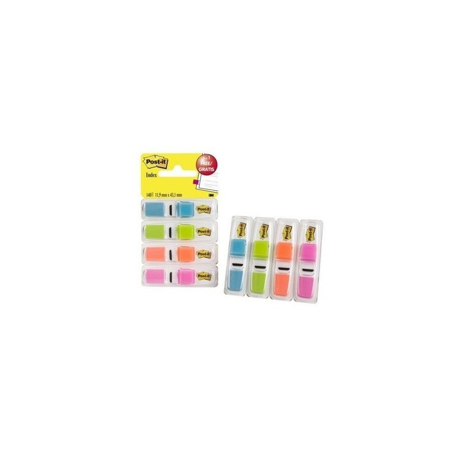 15601-PACK 3+1 DISPENSADORES X 35 MARCADORES INDEX PEQUENOS 11,9X43,2MM COLORES SURTIDOS TRANSLUCIDOS 683-4ABB POST-IT 7 15601-PACK 3+1 DISPENSADORES X 35 MARCADORES INDEX PEQUENOS 11,9X43,2MM COLORES SURTIDOS TRANSLUCIDOS 683-4ABB POST-IT 7