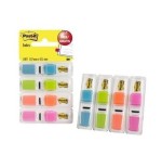 15601-PACK 3+1 DISPENSADORES X 35 MARCADORES INDEX PEQUENOS 11,9X43,2MM COLORES SURTIDOS TRANSLUCIDOS 683-4ABB POST-IT 7
