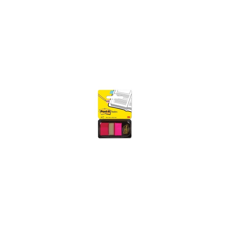 15617-BLISTER DISPENSADOR 50 MARCADORES INDEX ROSA BRILLANTE 25,4X43,2MM 680-21 POST-IT 7100062569