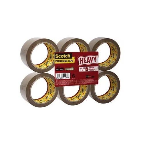 15687-PACK 6 CINTAS DE EMBALAJE MARRON 50MM X 66M HV.5066.F6.B SCOTH 7100303341