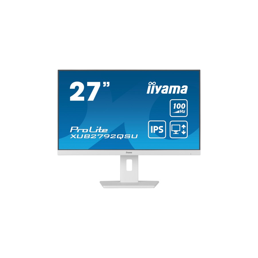 15717-MONITOR IIYAMA 27"/2560 x 1440/3.7 MPX/WQHD/100Hz/250CD/16:9/HDMI/LED/BLANCO 15717-MONITOR IIYAMA 27"/2560 x 1440/3.7 MPX/WQHD/100Hz/250CD/16:9/HDMI/LED/BLANCO