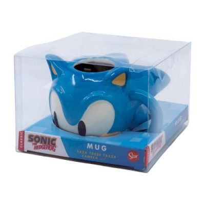 TAZA 3D EN CAJA REGALO CABEZA SONIC 400 ML STOR 78896