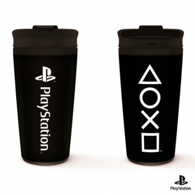 VASO DE VIAJE METaLICO PLAYSTATION ONYX PYRAMID MTM25993