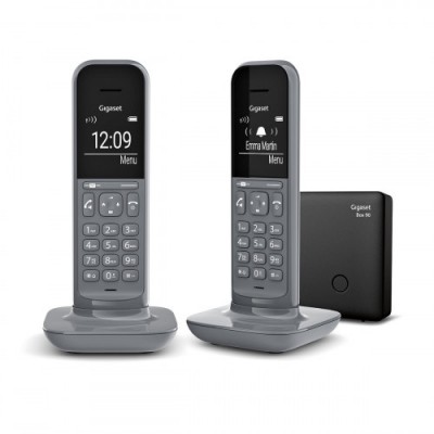 Gigaset CL390 Duo Telefono DECT analogico Gris Identificador de llamadas