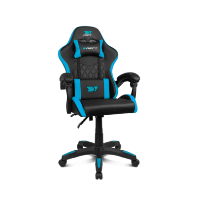 DRIFT DR35BL silla para videojuegos Silla para videojuegos de PC Asiento acolchado Negro Azul