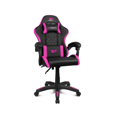 DRIFT DR35 Silla para videojuegos de PC Asiento acolchado Negro Rosa