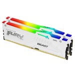 16777-MEMORIA KINGSTON 32GB KIT2 6000MT/S DDR5 CL30  FURY BEAST WHITE RGB XMP - KF560C30BWAK2-32