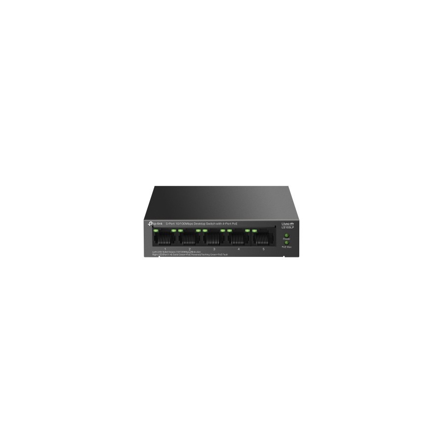 17086-TP-Link LiteWave LS105P No administrado Fast Ethernet (10/100) Energia sobre Ethernet (PoE) Negro 17086-TP-Link LiteWave LS105P No administrado Fast Ethernet (10/100) Energia sobre Ethernet (PoE) Negro