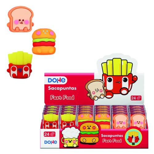 17291-EXPOSITOR CON 24 SACAPUNTAS FAST FOOD DOHE 79677
