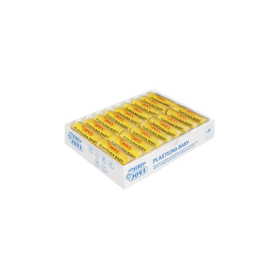17309-MY FIRST PLASTILINA BABY CAJA 18 PASTILLAS PASTA PARA MODELAR SUPER BLANDA 38 G AMARILLO  NEW JOVI 37002
