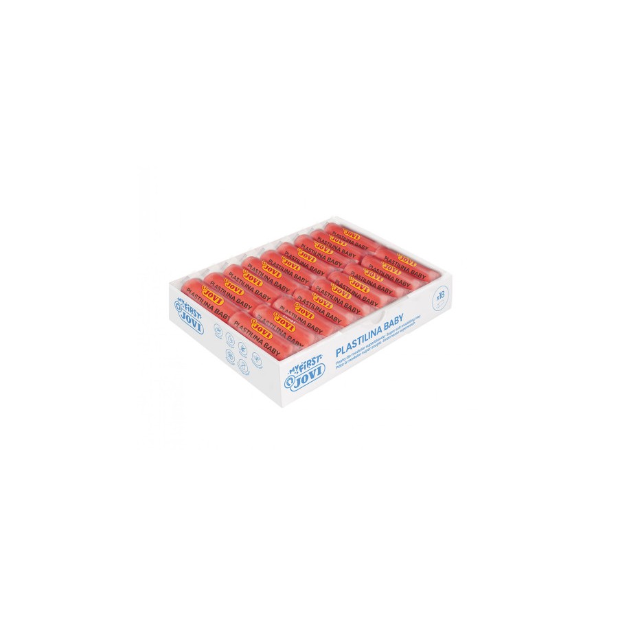 17310-MY FIRST PLASTILINA BABY CAJA 18 PASTILLAS PASTA PARA MODELAR SUPER BLANDA 38 G ROJO  NEW JOVI 37005