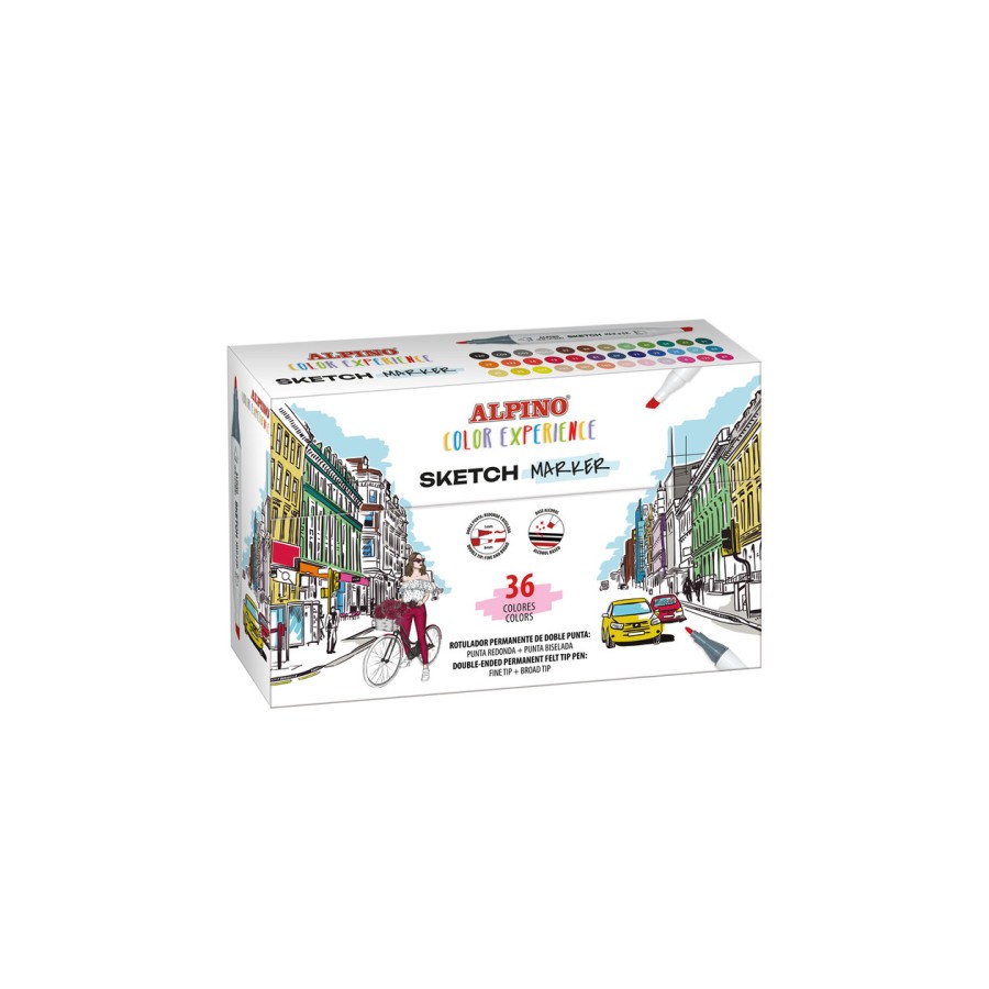 17330-ESTUCHE 36 SKETCH MARKERS COLOR EXPERIENCE ALPINO AR001066