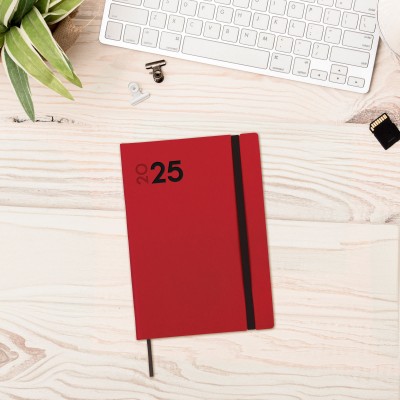 AGENDA 2025 DYNAMIC MARA Y10 140X204MM SEMANA VISTA VERTICAL ROJO FINOCAM 621123025