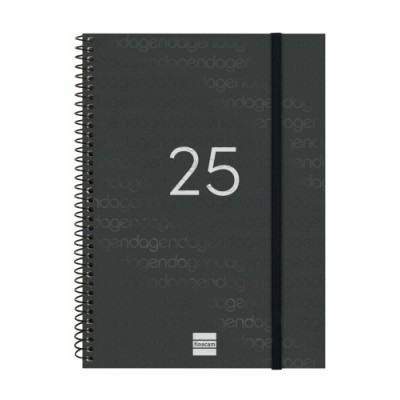 AGENDA 2025 BASIC YEAR E10 155X212MM SEMANA VISTA HORIZONTAL NEGRO FINOCAM 741456025