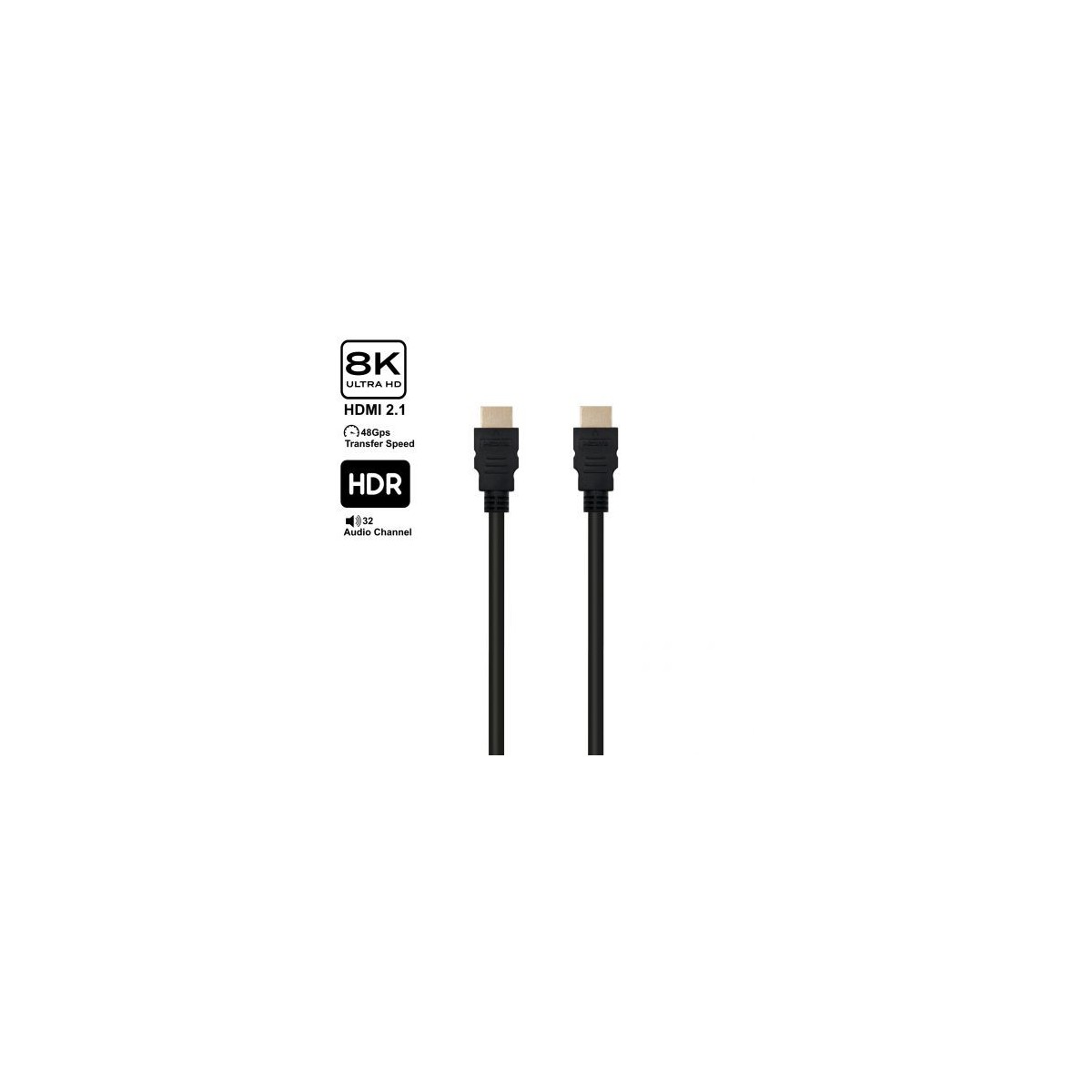 EWENT ULTRA HIGH SPEED HDMI 21 CABLE WITH ETHERNET BLACK M M 100M 8K60HZ HDR