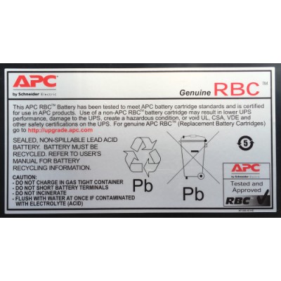 APC APCRBC140 bateria para sistema ups Sealed Lead Acid VRLA 192 V