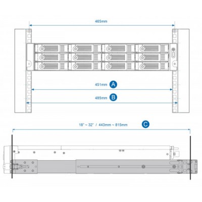 QNAP RAIL B02 accesorio de bastidor