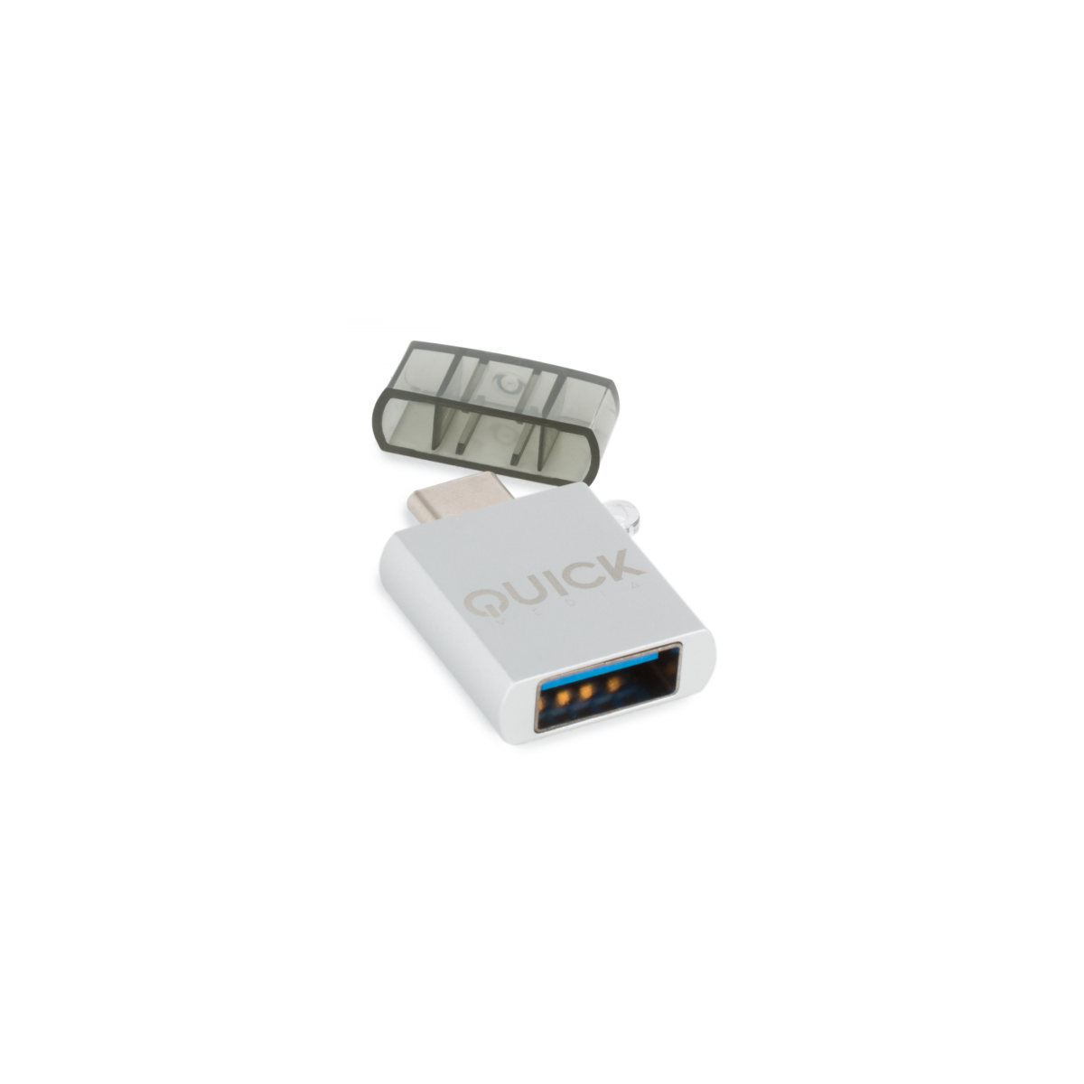 Quick Media QMACUSB cambiador de genero para cable USB C USB A Blanco