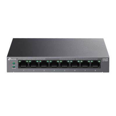 TP Link LiteWave LS108GP switch No administrado Gigabit Ethernet 10 100 1000 Energia sobre Ethernet PoE Negro