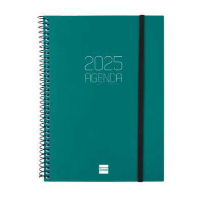 AGENDA 2025 BASIC OPAQUE E10 155X212MM SEMANA VISTA HORIZONTAL VERDE FINOCAM 742762025