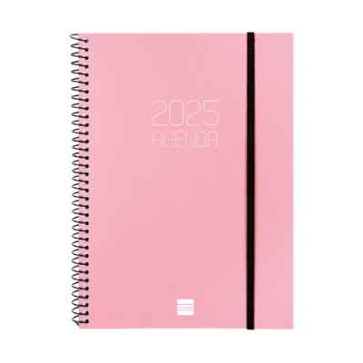 AGENDA 2025 BASIC OPAQUE E10 155X212MM SEMANA VISTA HORIZONTAL ROSA FINOCAM 742764525