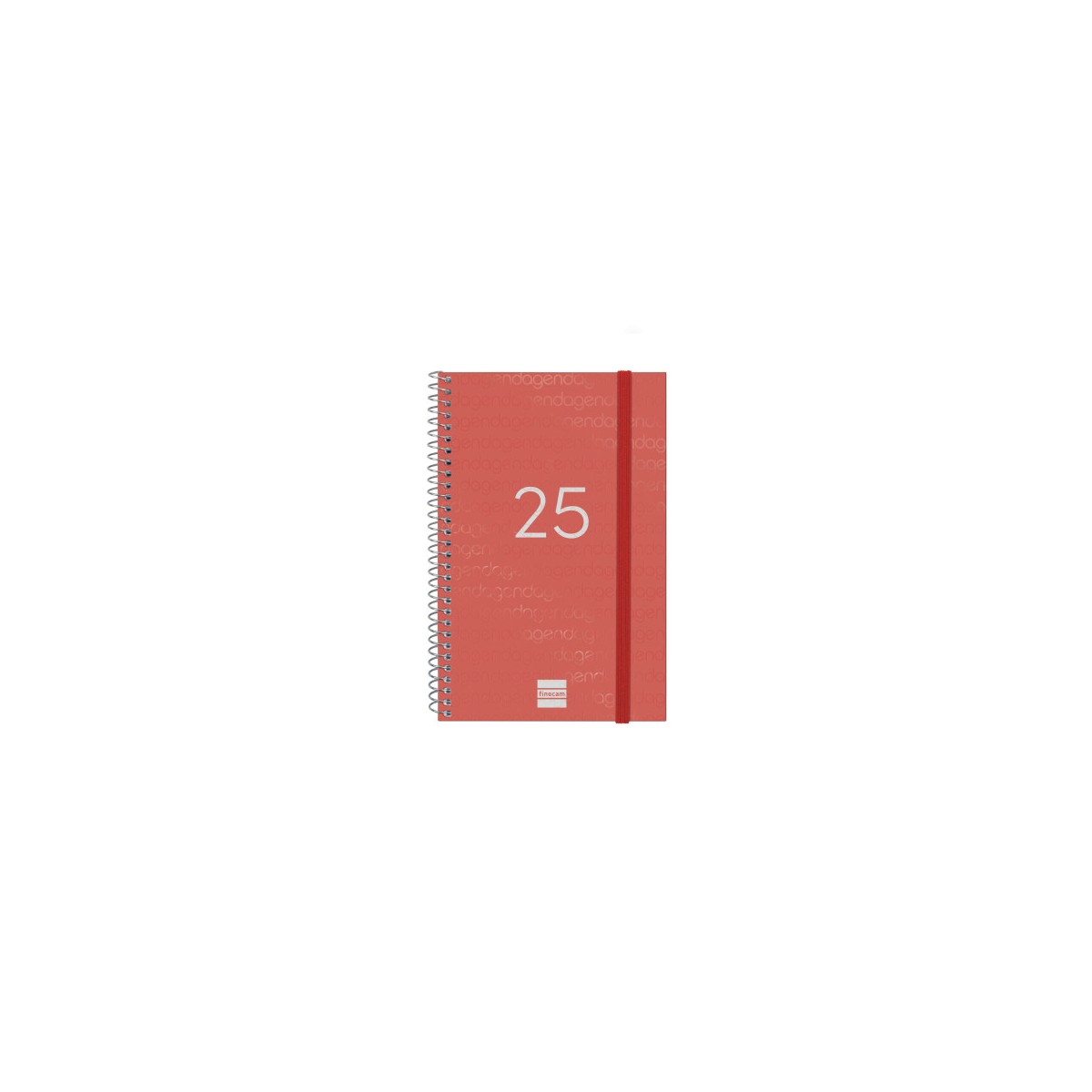 AGENDA 2025 BASIC YEAR E5 117X181MM SEMANA VISTA HORIZONTAL ROJO FINOCAM 741443025