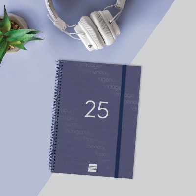 AGENDA 2025 BASIC YEAR E10 155X212MM DIA PAGINA AZUL FINOCAM 741101025