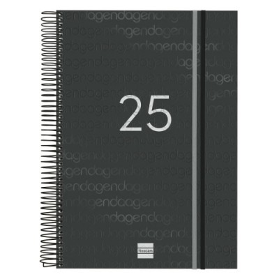 AGENDA 2025 BASIC YEAR E40 210X297MM DIA PAGINA NEGRO FINOCAM 741116025