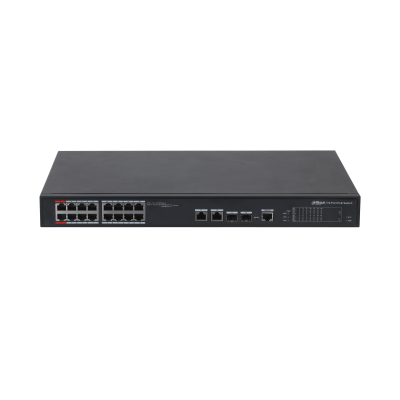 DH PFS4218 16ET 240 V3 DAHUA SWITCH L2 HI POE GESTIONABLE 16 PUERTOS 10 100 2 COMBO GIGABIT SFP UPLINK