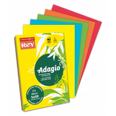 PAQUETE 500H PAPEL 80GR A4 VERDE INTENSO ADAGIO 156251