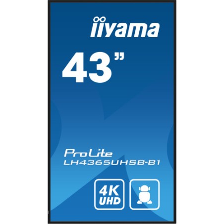 17985-iiyama LH4365UHSB-B1 pantalla de senalizacion Diseno de quiosco 108 cm (42.5") LED Wifi 800 cd / m2 4K Ultra HD Ne