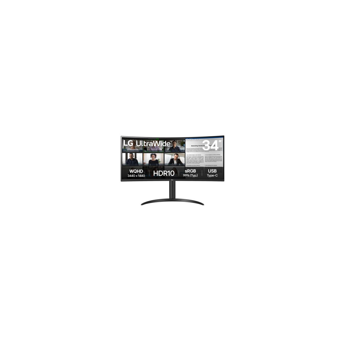 LG 34WR50QK B pantalla para PC 864 cm 34 3440 x 1440 Pixeles Wide Quad HD Negro