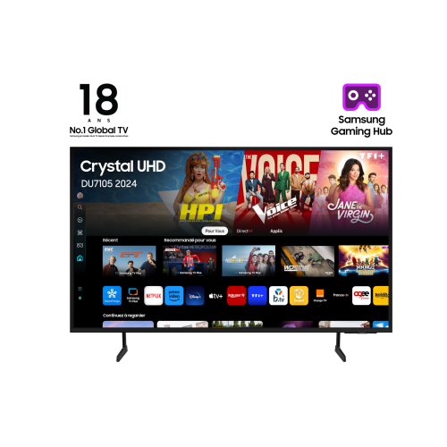 18414-Samsung TU65DU7105K 165,1 cm (65") 4K Ultra HD Smart TV Wifi Negro