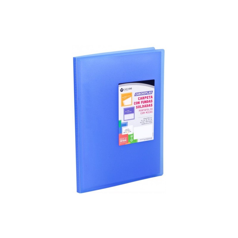 1843-CARPETA CARCHIPLAS-BOOK A4 POLIPROPILENO 20 FUNDAS SOLDADAS AZUL CARCHIVO 50302050 1843-CARPETA CARCHIPLAS-BOOK A4 POLIPROPILENO 20 FUNDAS SOLDADAS AZUL CARCHIVO 50302050