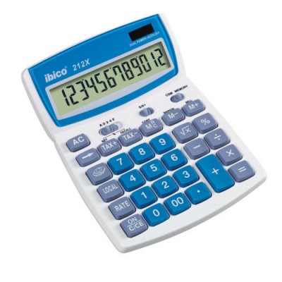 CALCULADORA DE SOBREMESA DE 12 DIGITOS MODELO 212X SOLAR PILA IBICO IB410086