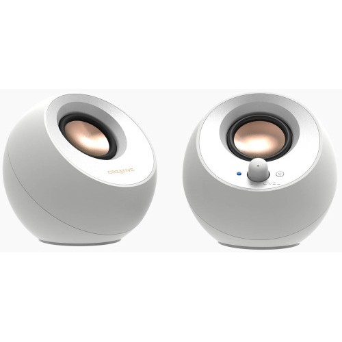 18593-CREATIVE PEBBLE V3 BLUETOOTH WHITE