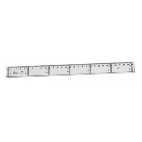 1879-REGLA PLANA TRANSPARENTE EN PLASTICO INYECTADO 30 CM. FAIBO 41130