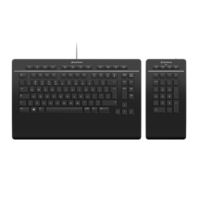 3Dconnexion Keyboard Pro with Numpad teclado Oficina USB RF Wireless Bluetooth QWERTZ Aleman Negro