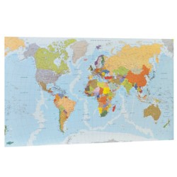 1944-MAPA MUNDI PLASTIFICADO SIN MARCO ENROLLADO 84X140 CM. FAIBO 173G