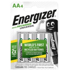 1968-BLISTER 4 PILAS RECARGABLES UNIVERSAL POTENCIA 1300 MAH TIPO HR6 ENERGIZER E301376000